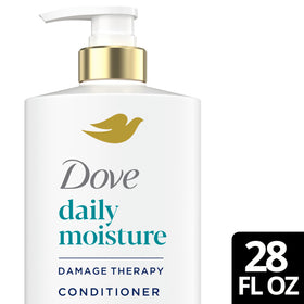 Dove label close-up showing Bio-Protein Care technology for strengthened hair benefit
