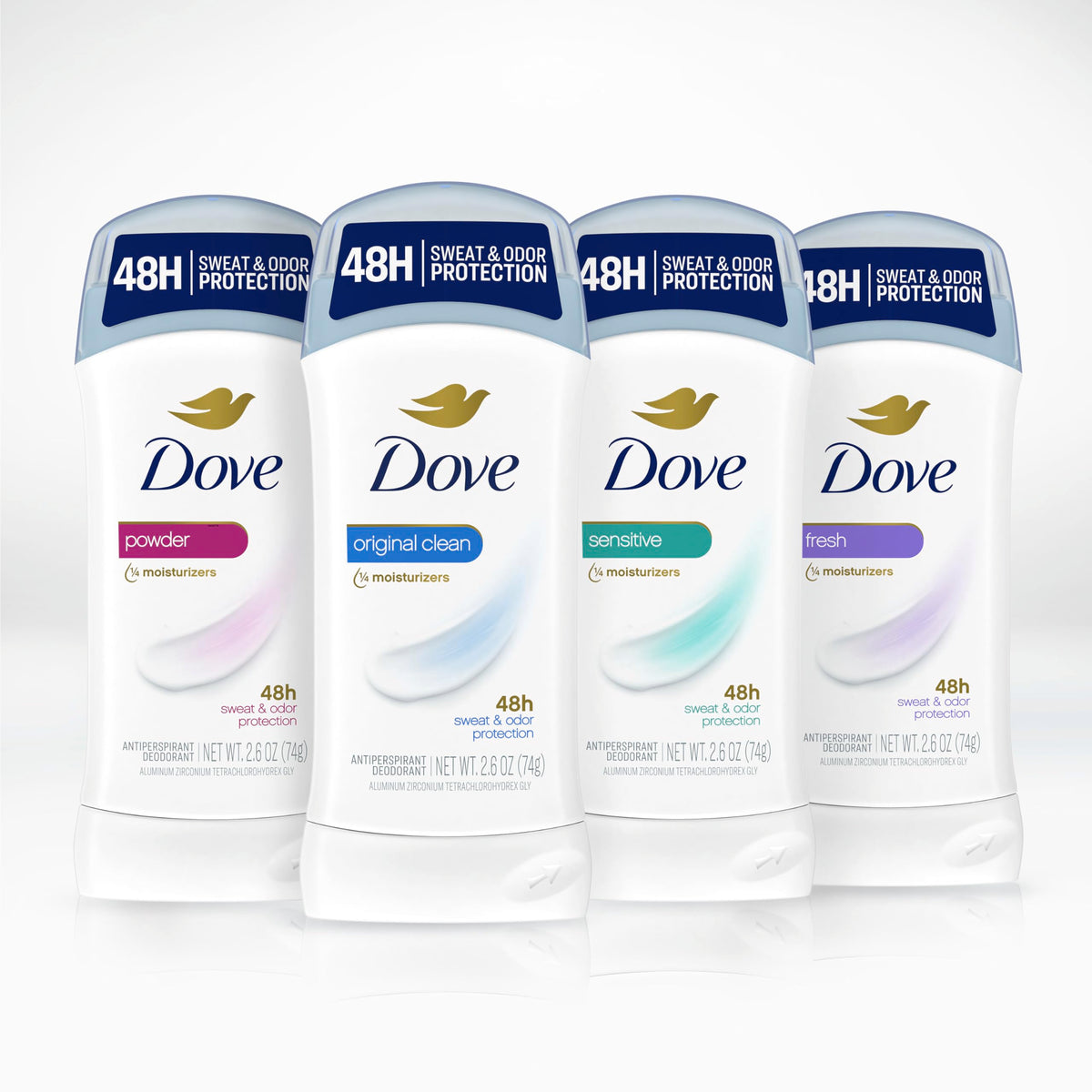 Dove label ingredient panel focused on 1/4 moisturizers benefit