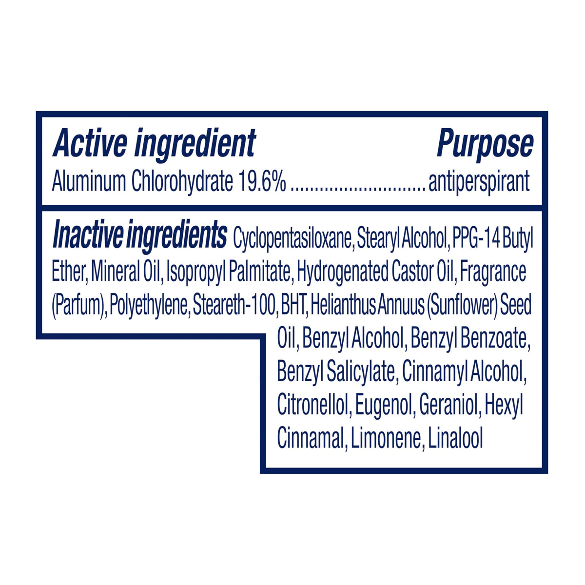 Product label close-up showing Dove ingredients and PETA cruelty-free certification information