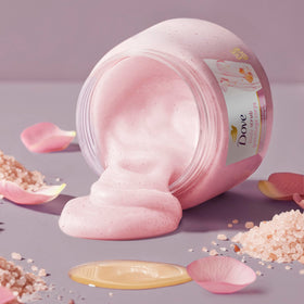 Dove product label highlighting ingredients, recycled jar and cruelty-free badge