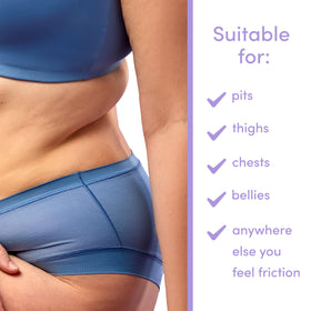 Dove label close-up highlighting aluminum-free and dermatologist-approved benefits