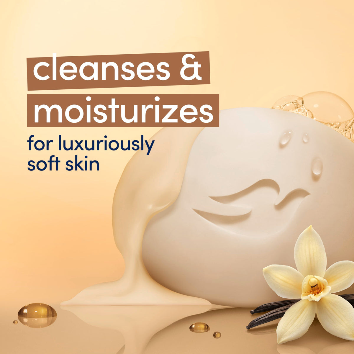 Rich lather from Dove bar demonstrating gentle foam and softening effect