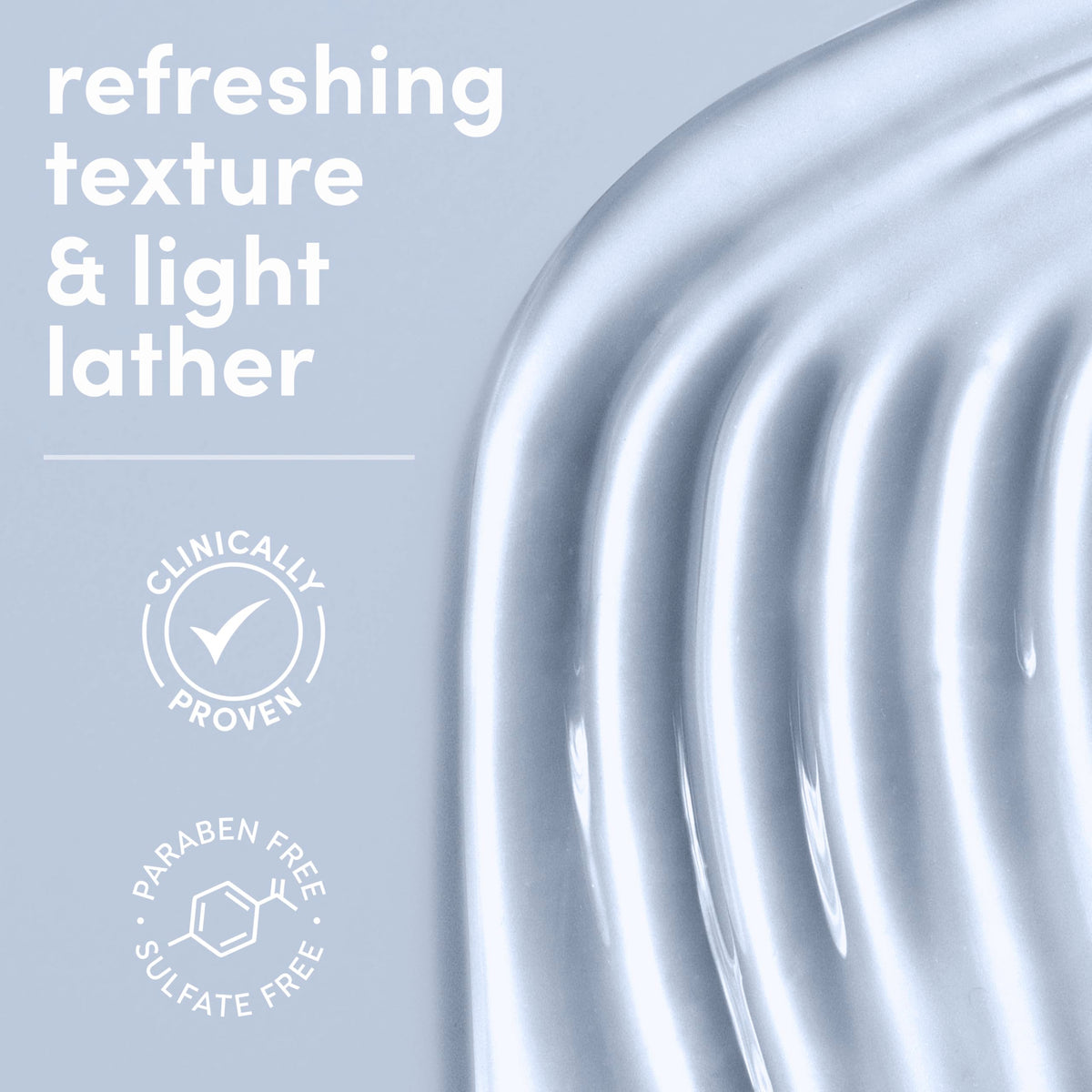 Dove body wash creating bubbly lather in shower for comfortable cleanse