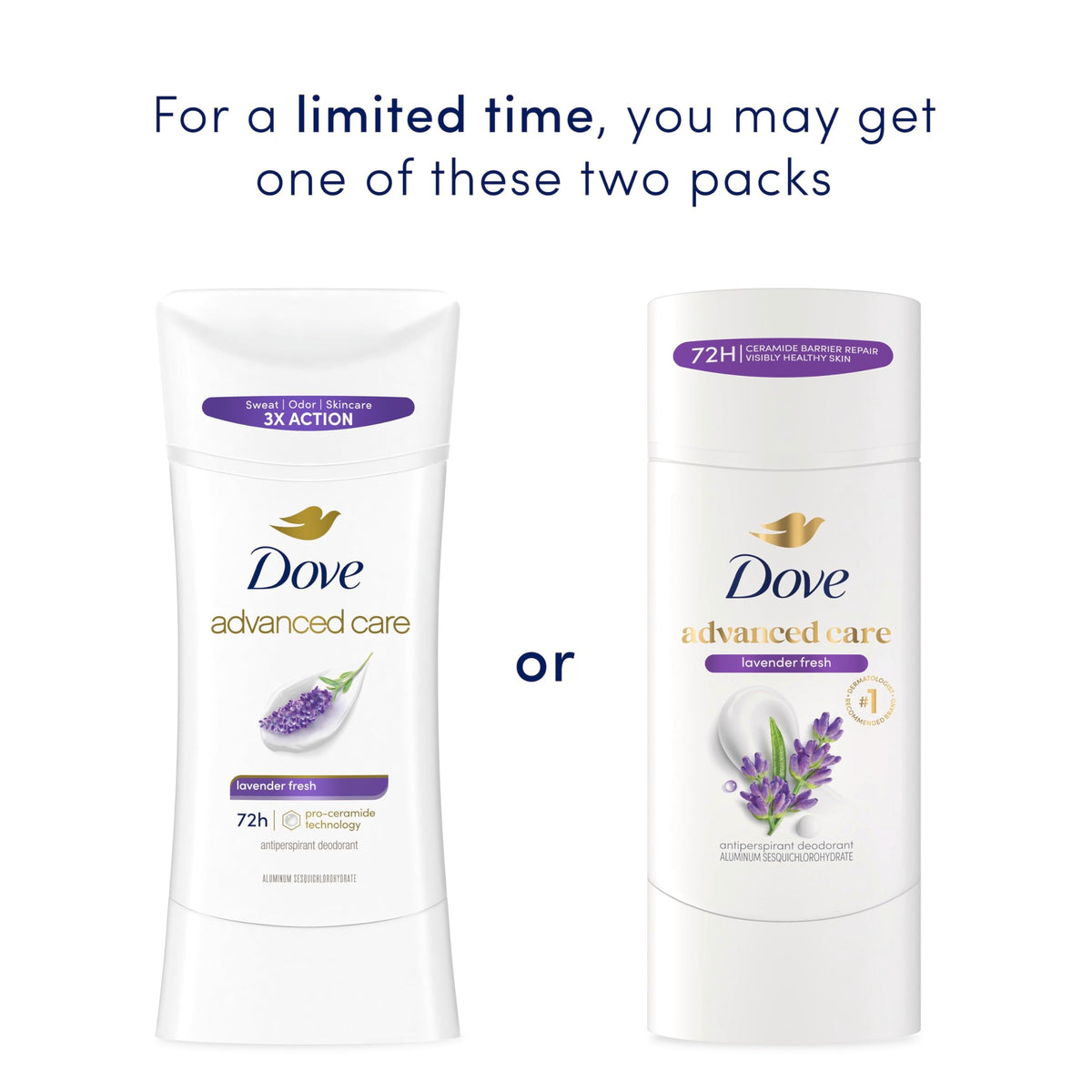 Dove close-up of smooth stick texture highlighting silky, non-sticky finish