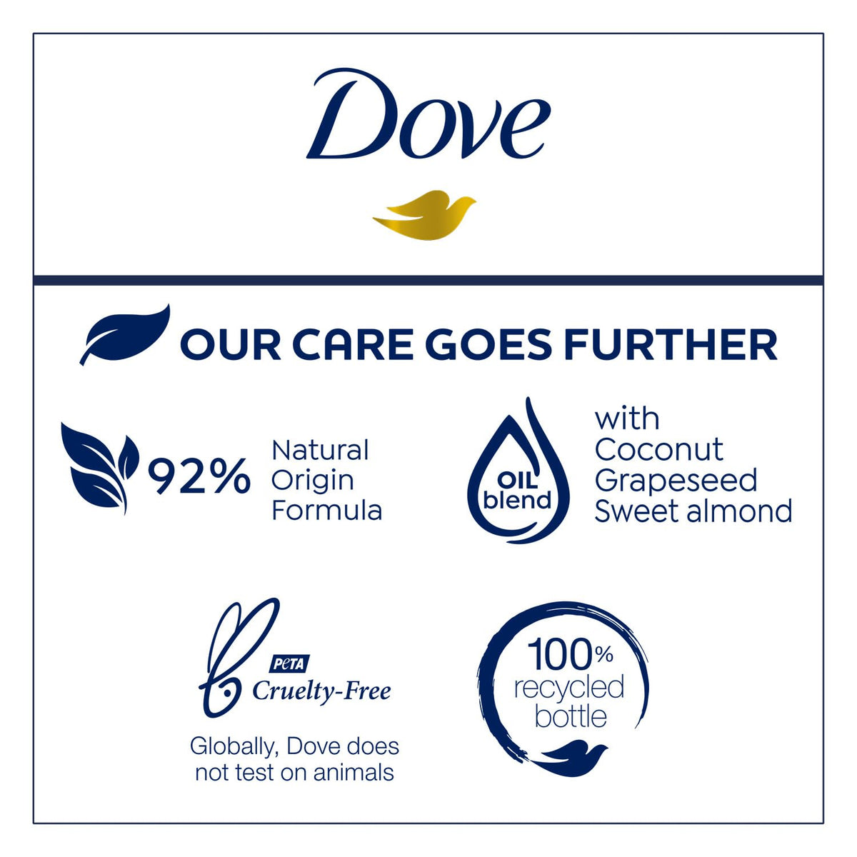Dove set styled on bathroom shelf to show calming scent atmosphere