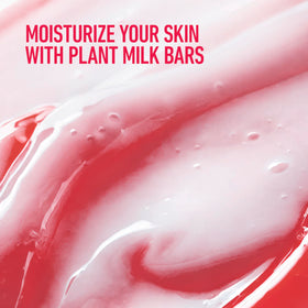Dove macadamia milk willow lavender bar label emphasizing calming, silky finish
