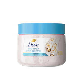 Dove jar front packaging showing macadamia rice milk and nourishing benefits
