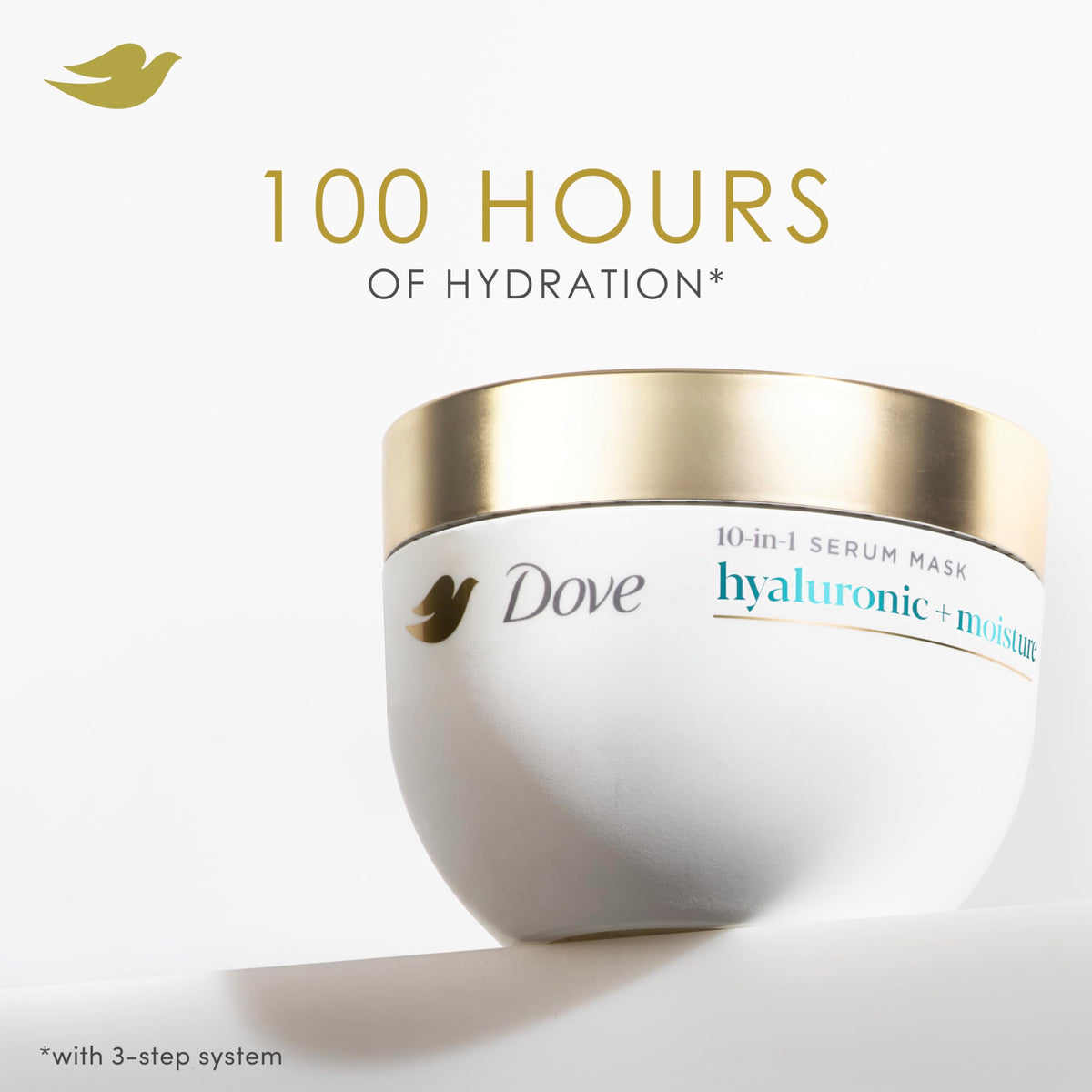 Dove open lid revealing creamy texture for easy spreadability