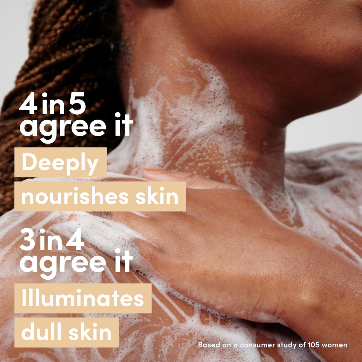 Dove creamy serum texture swirl demonstrating rich hydration