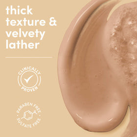 Dove label close-up highlighting pro-ceramide serum and ingredients