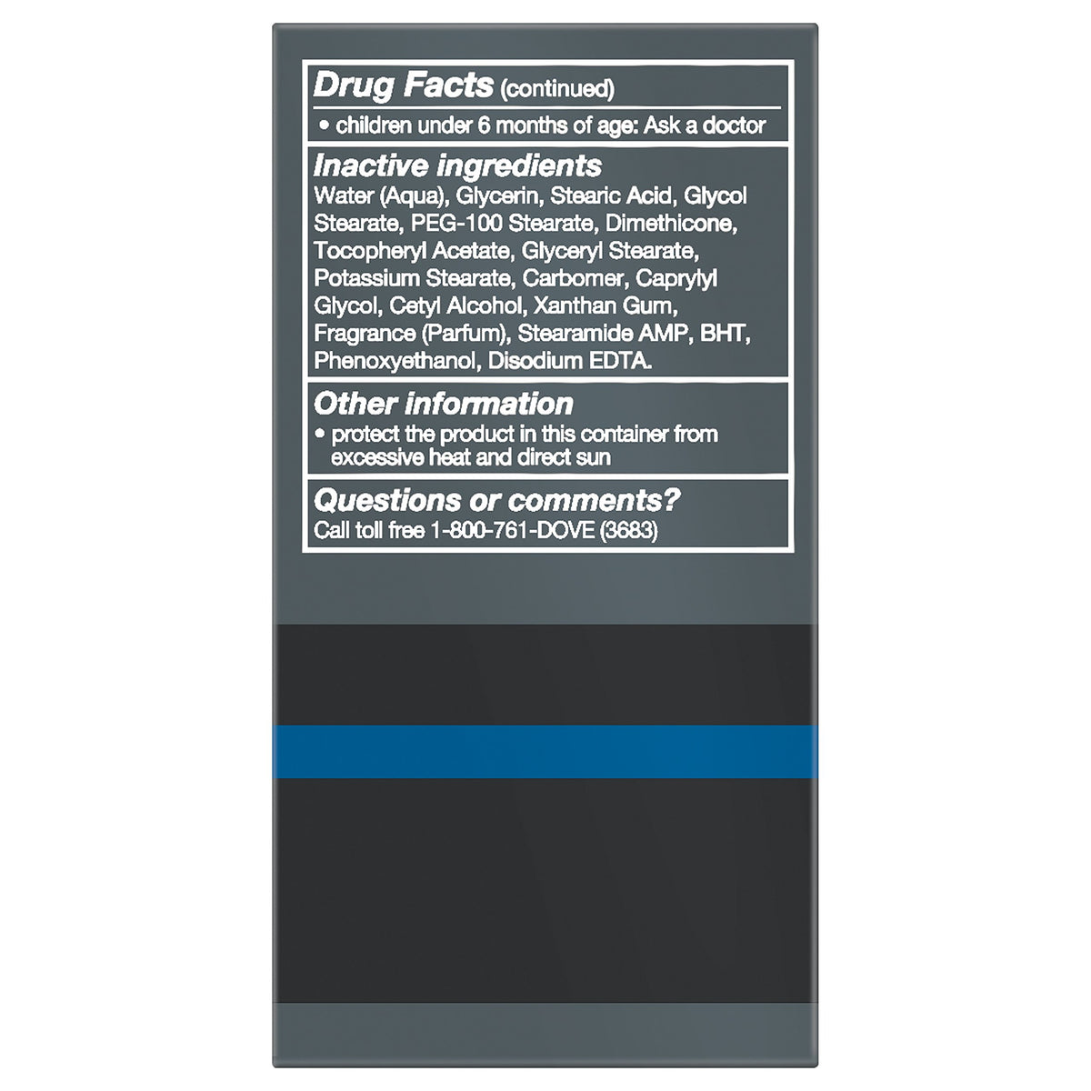 Dove Men+Care next to common objects showing 1.69 oz travel-friendly size