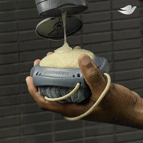 DOVE MEN + CARE hanging to dry in bathroom highlighting hygiene benefit