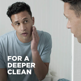 DOVE MEN + CARE scrub texture detail exfoliating rough skin to smooth