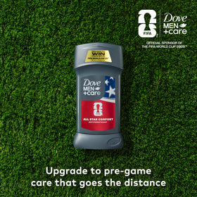 DOVE MEN + CARE being applied underarm demonstrating easy use and reliable protection