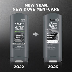 Dove Men+Care being applied in shower for effective face and body cleansing
