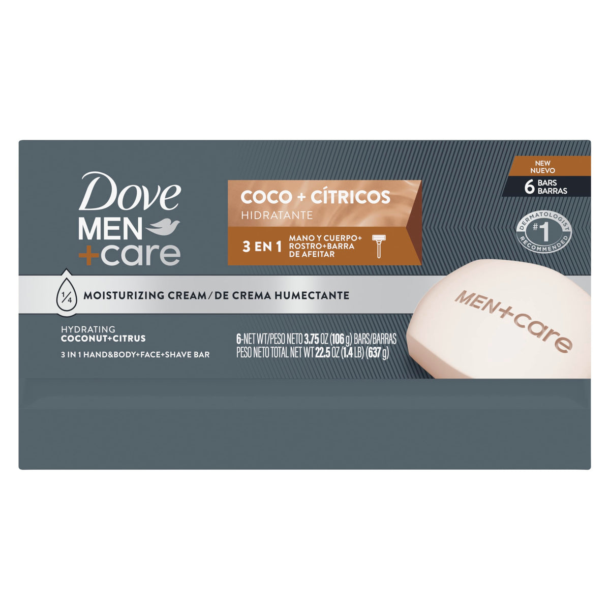 Dove Men+Care bar producing creamy lather for smooth shaving benefit