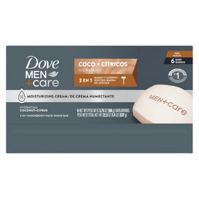 Dove Men+Care bar producing creamy lather for smooth shaving benefit