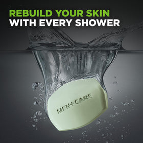 DOVE MEN + CARE bar beside razor showing suitability for shaving