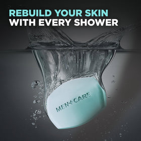 DOVE MEN+CARE bar beside razor illustrating shaving-friendly lather