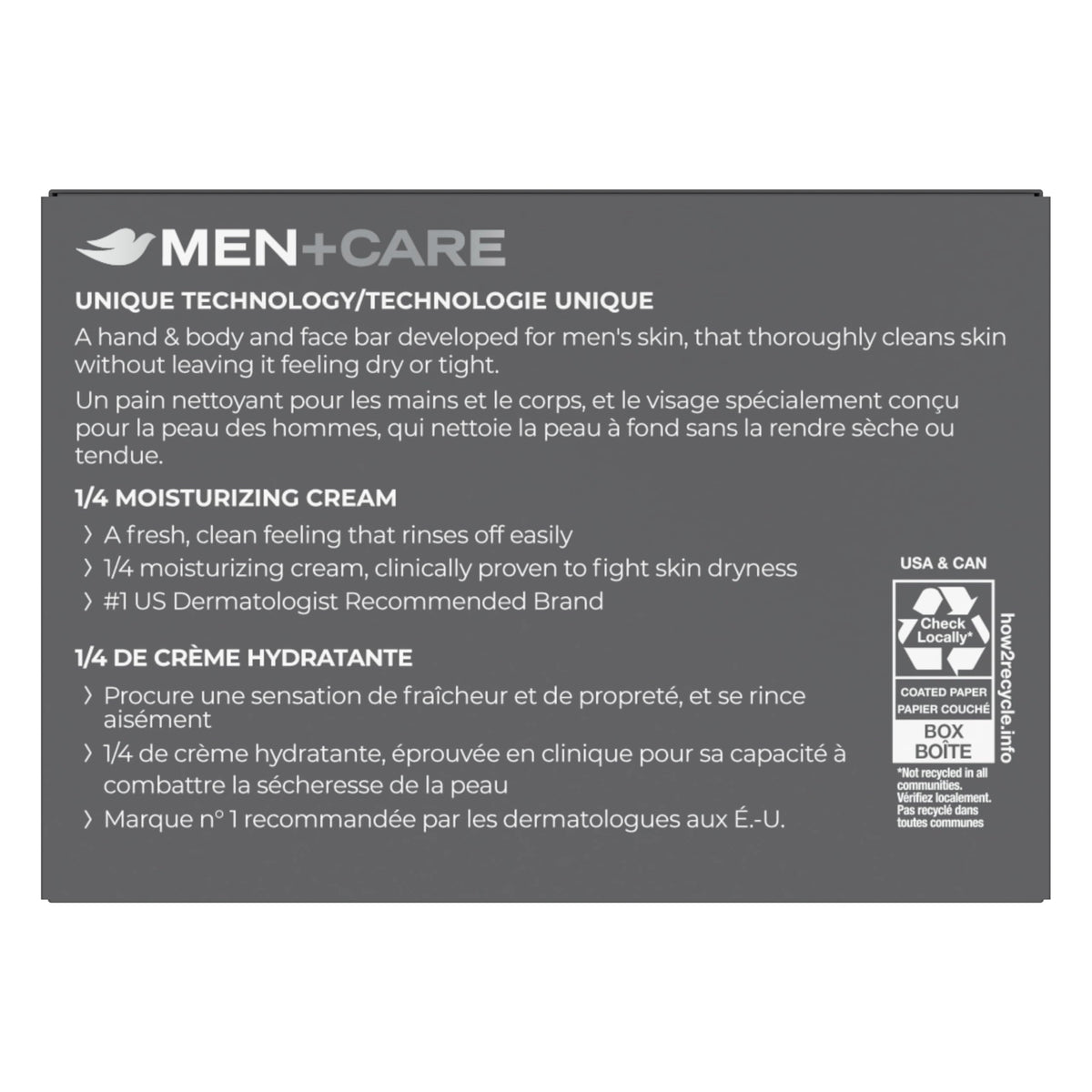 DOVE MEN+CARE close-up of bar texture highlighting moisturizing formula