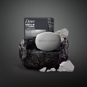 Dove Men+Care on bathroom shelf in lifestyle scene promoting everyday grooming ease