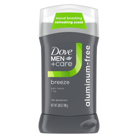 DOVE MEN + CARE front packaging showing Breeze scent and 72h protection