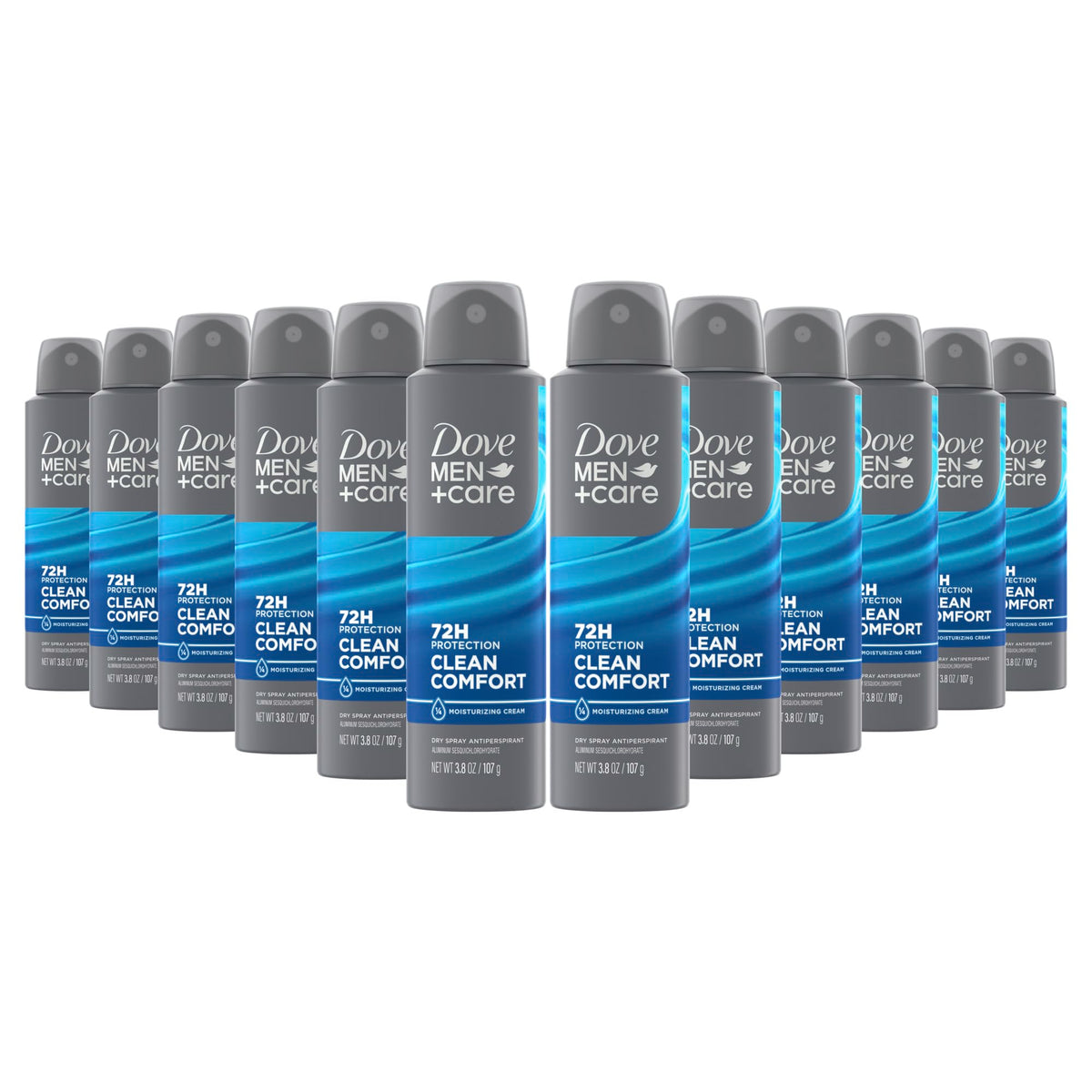 Dove Men+Care front can showing clean comfort scent and benefits