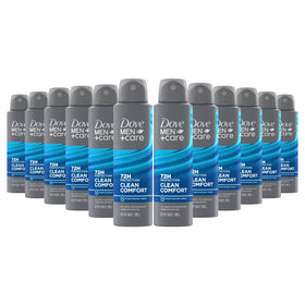 Dove Men+Care front can showing clean comfort scent and benefits