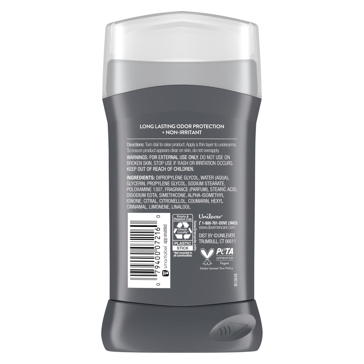 DOVE MEN + CARE stick twist detail revealing smooth glide and control