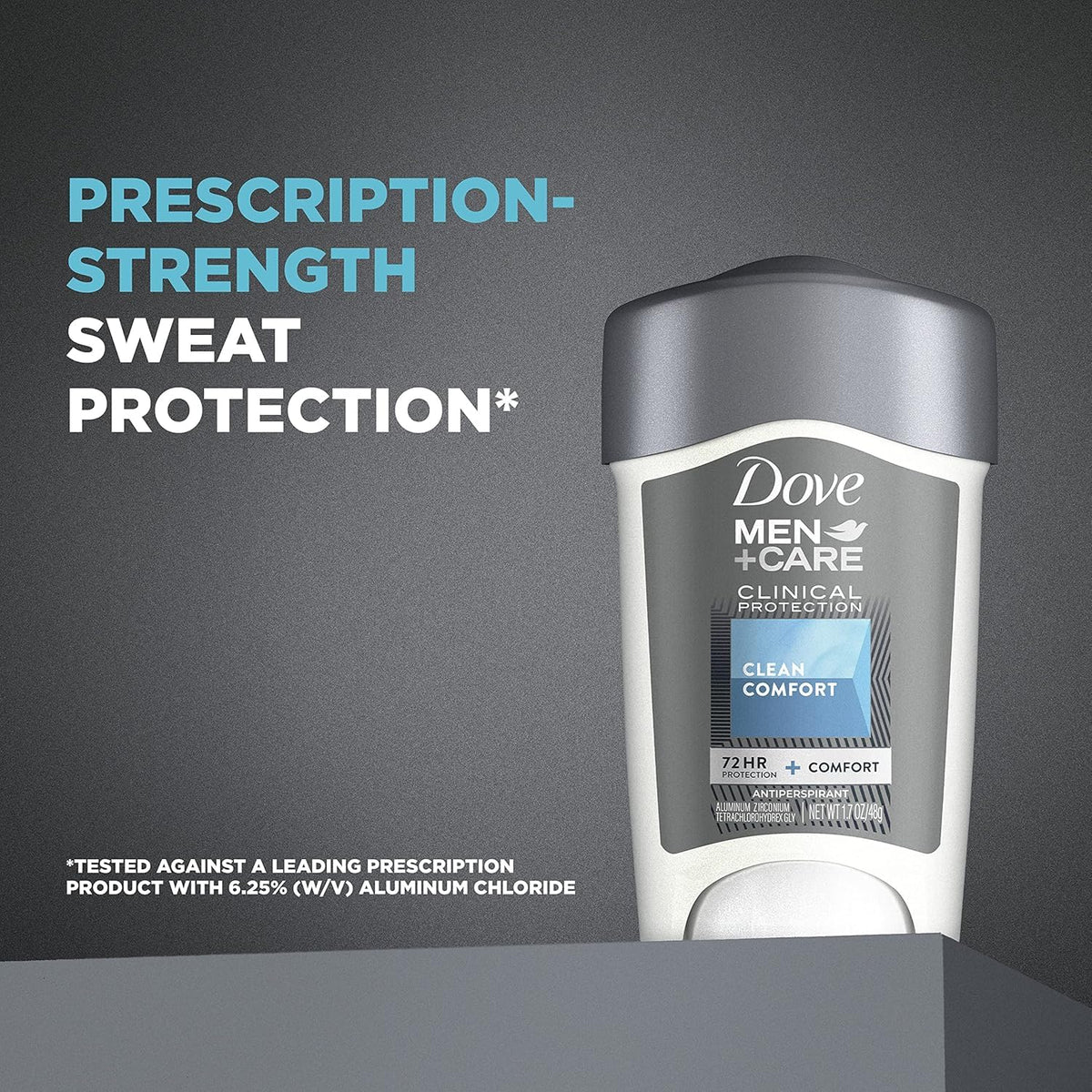 Dove Men+Care applying to underarm showing discreet use and long-lasting benefit