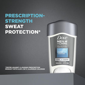 Dove Men+Care applying to underarm showing discreet use and long-lasting benefit