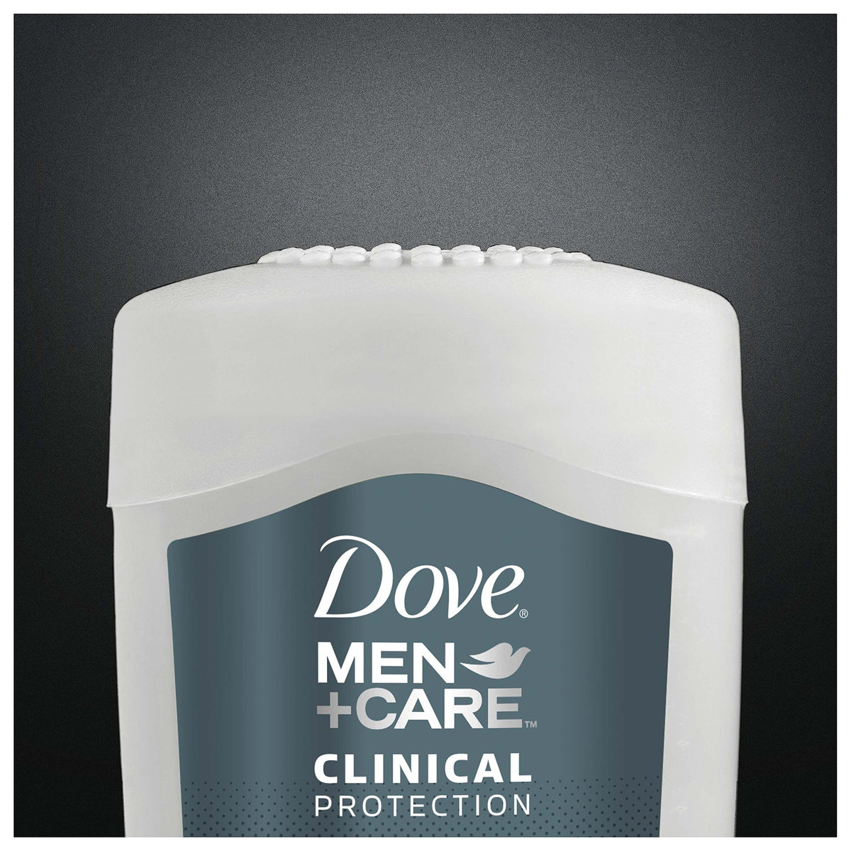 DOVE MEN + CARE open stick revealing smooth soft-solid texture
