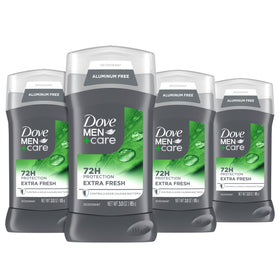 Dove Men+Care front pack showing branding and fresh scent benefits