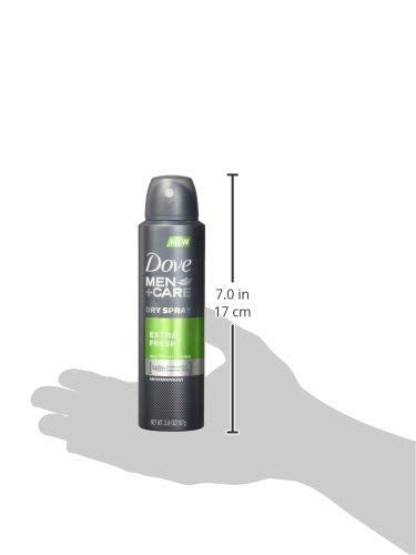 Dove Men+Care stick held in hand showing size and travel-friendly convenience