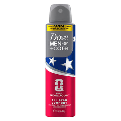DOVE MEN + CARE front packaging showing FIFA World Cup 2026 design and protection