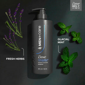 Dove Men+Care icy menthol detail highlighting refreshing sensation