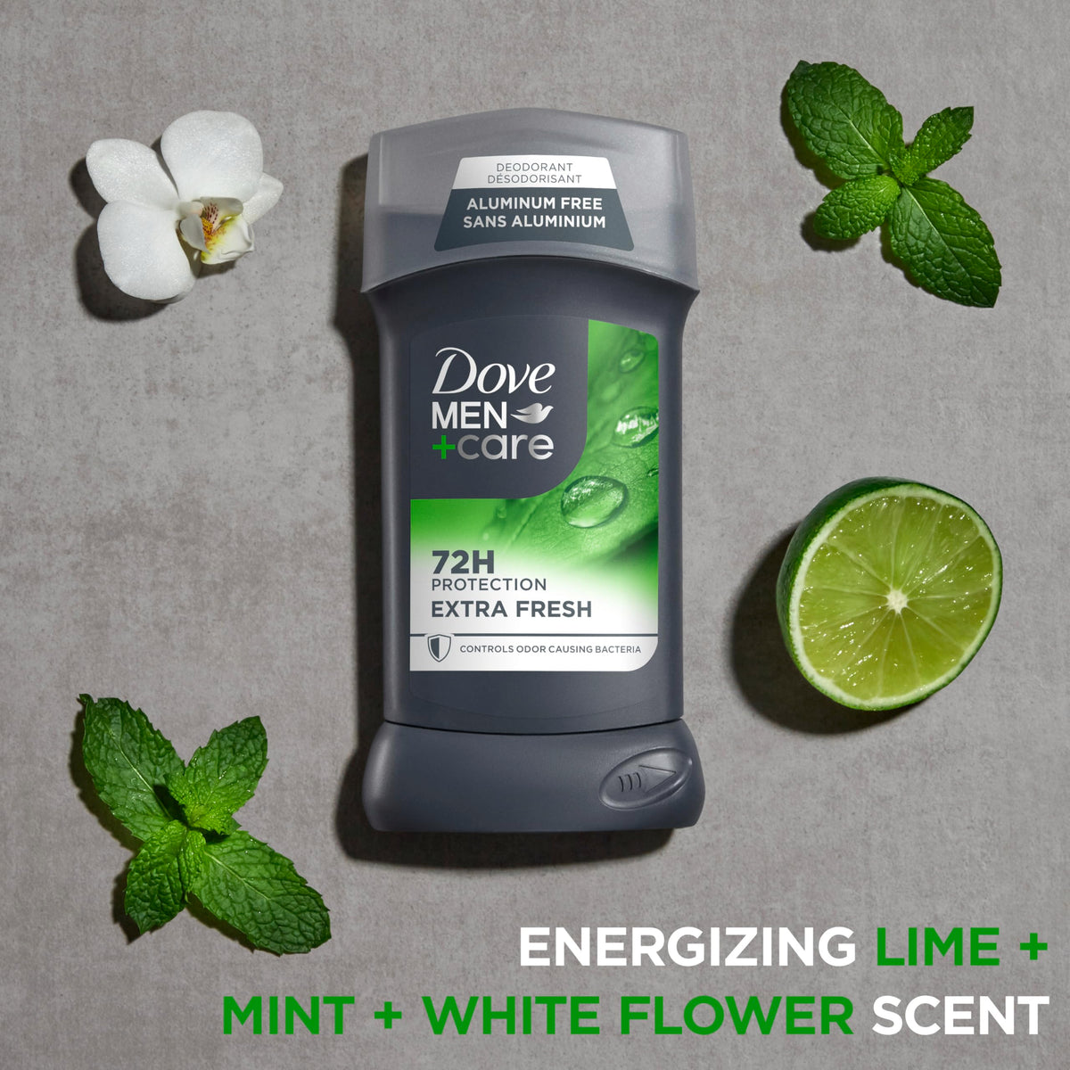 Dove Men+Care stick in hand for scale and everyday convenience