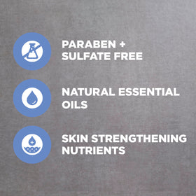 Dove Men+Care in use on a man’s hand showing effective rinse and hydration