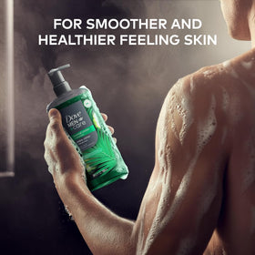 Dove Men+Care in-shower use by man demonstrating refreshment and hydration