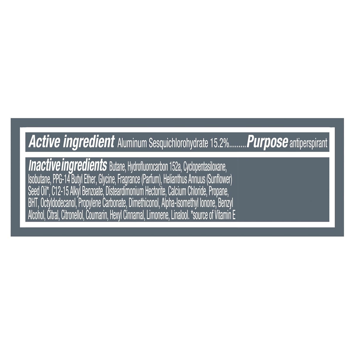 Dove Men+Care ingredients label close-up showing Pro Ceramide Technology and gentle formula