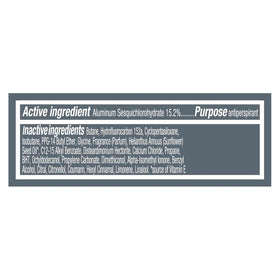 Dove Men+Care ingredients label close-up showing Pro Ceramide Technology and gentle formula