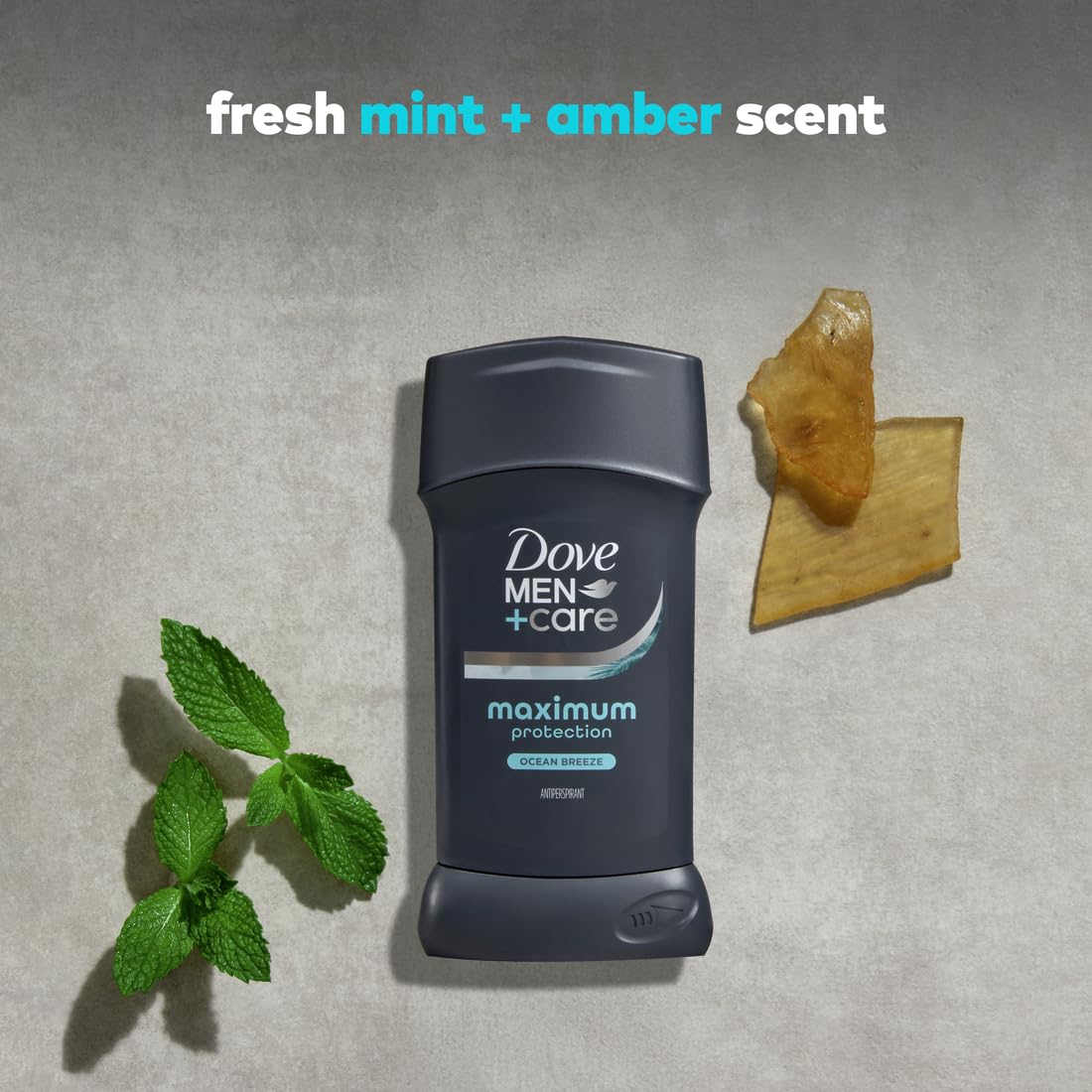 DOVE MEN + CARE stick on bathroom counter showing daily routine convenience