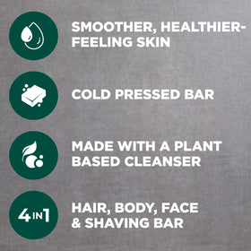 DOVE MEN + CARE label close-up revealing plant-based and cruelty-free claims