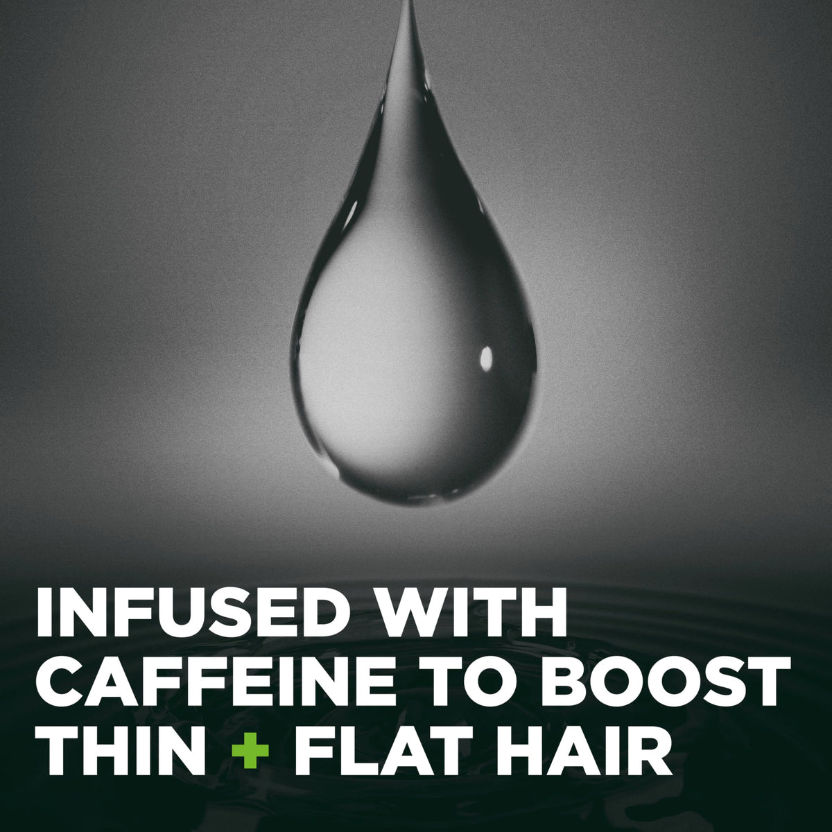 Close-up of Dove Men+Care label highlighting caffeine-infused, alcohol-free ingredients
