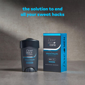 Dove Men+Care product label with ingredients and clinical protection benefits