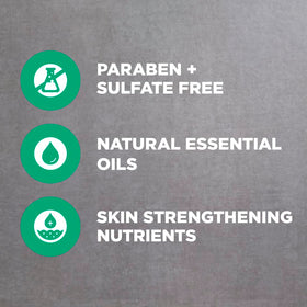 Dove Men+Care label close detail highlighting plant-based cleansers benefit