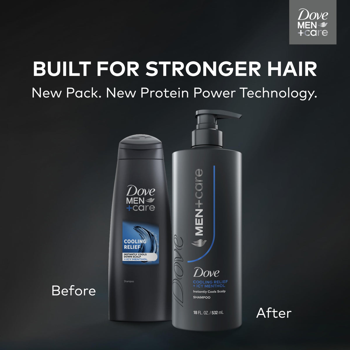 Dove Men+Care shampoo lather in hand demonstrating gentle cleansing