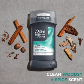 Person applying Dove Men+Care Moon Oasis underarm demonstrating quick swipe