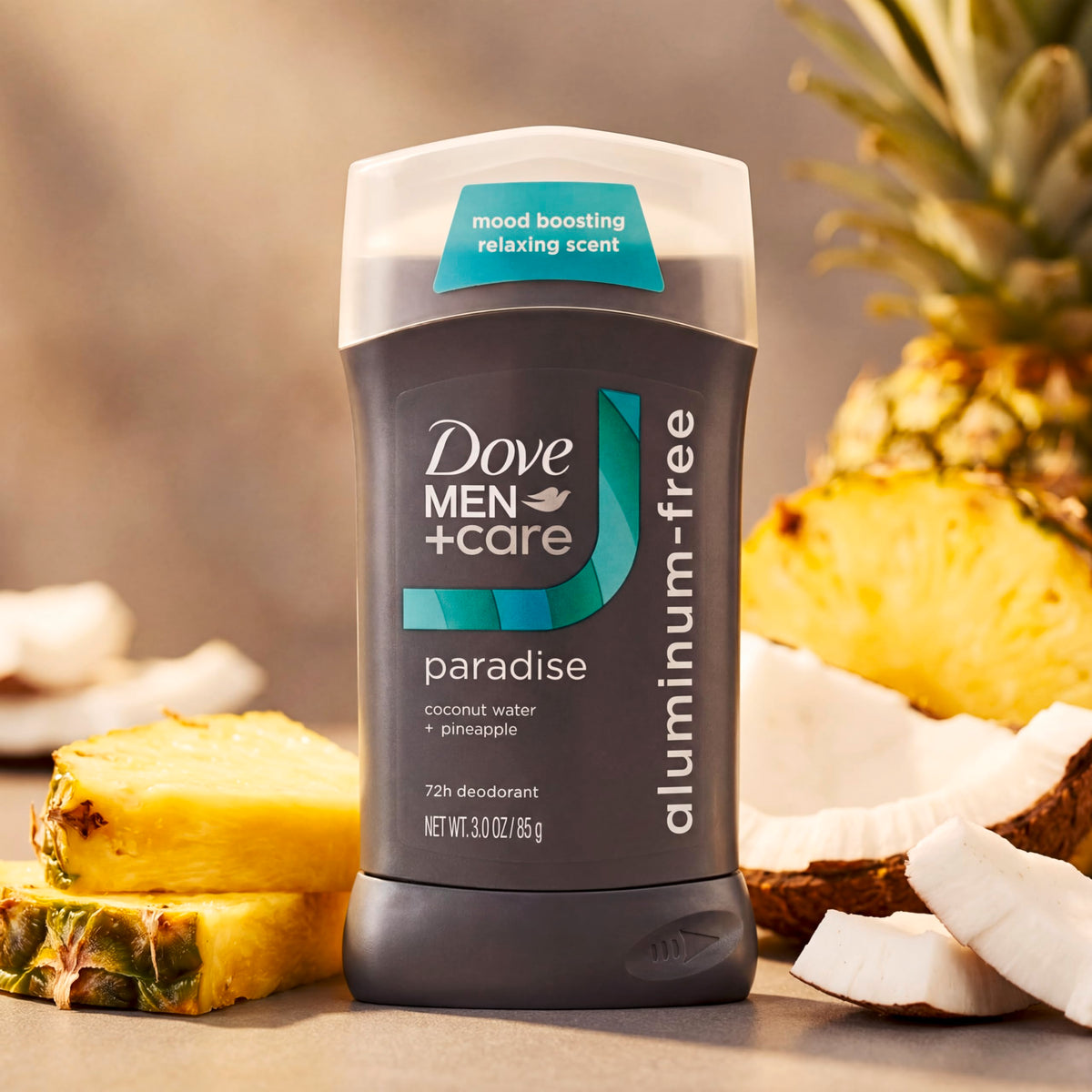 DOVE MEN + CARE clear application on skin demonstrating low residue
