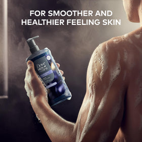 Dove Men+Care rich lather closeup demonstrating creamy cleansing action